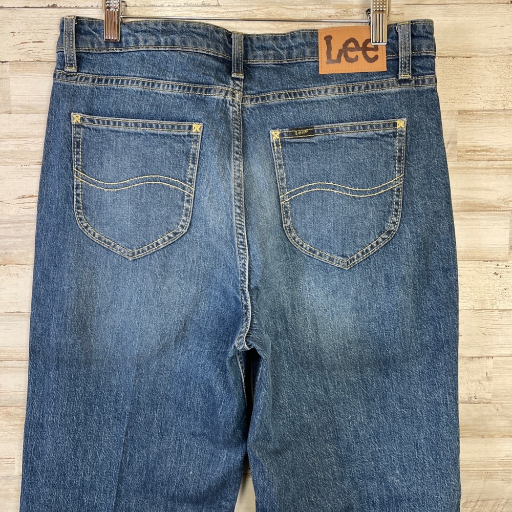 Lee Jeans Women 10 Short Blue Denim Straight High Rise Medium Wash J112370315 - Picture 4 of 8